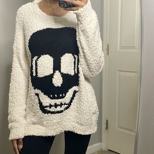 Printed Borg Sweater